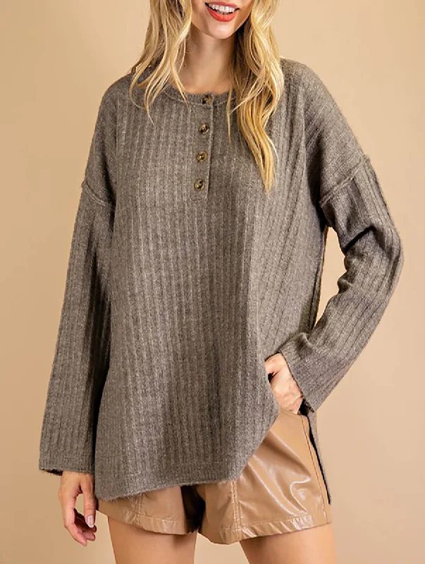 Comfortable down Stealing Hearts Knit Sweater