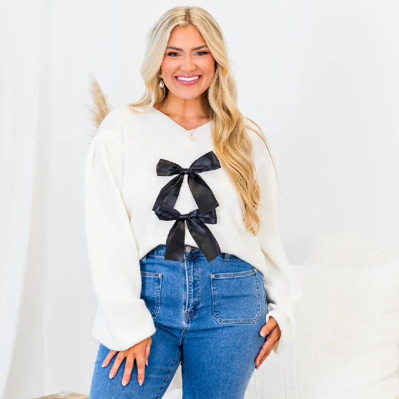 Casual Wear Straight To My Heart Sweater, White