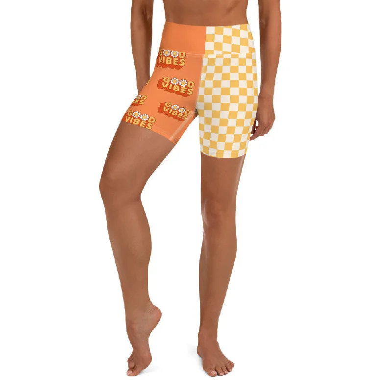 Relaxed Style Two Patterned Hippie Yoga Shorts