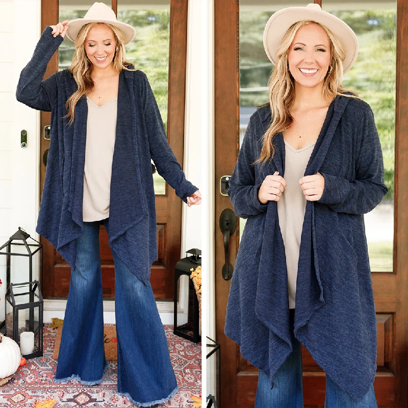 Soft Wear Two Sides To The Story Cardigan, Navy
