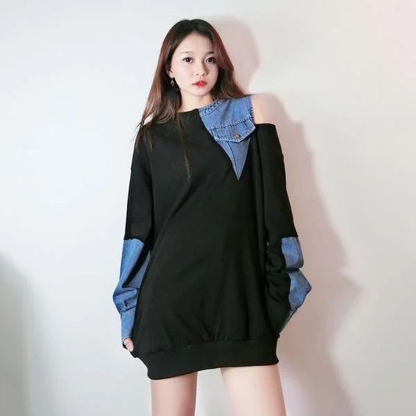 High-end Design Winter The New Fashion O neck Collar Pullover Casual Fashion Loose All-match