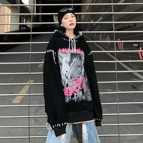 Advanced Customization Winter The New Hooded Collar Street Personality Trendy Women