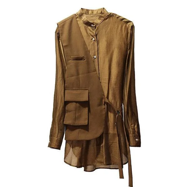 Timeless Style Winter Trendy Fashion New Stand Collar Long Sleeve Two Pieces Set Personality