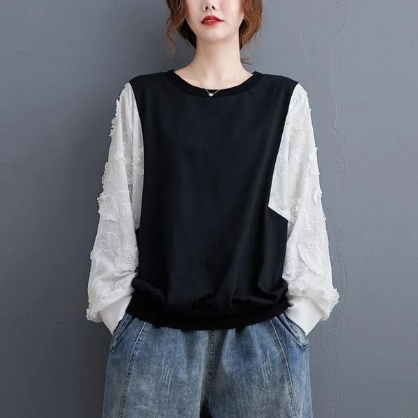 Comfortable Sweaters Women Casual Sweatshirt New Arrival 2020 Autumn Korean Simple Style O-neck Patchwork  Tops Pullovers