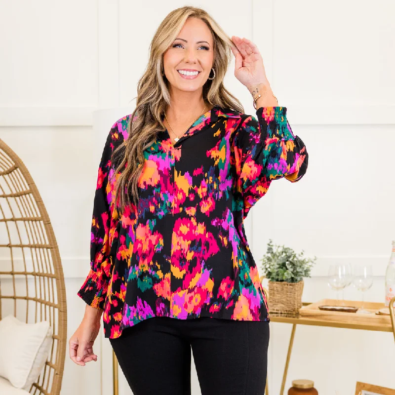 Soft Looks Wrapped Around My Finger Top, Black Mix