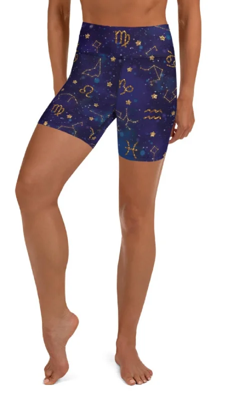 Age-reducing Style Zodiac Signs Yoga Shorts